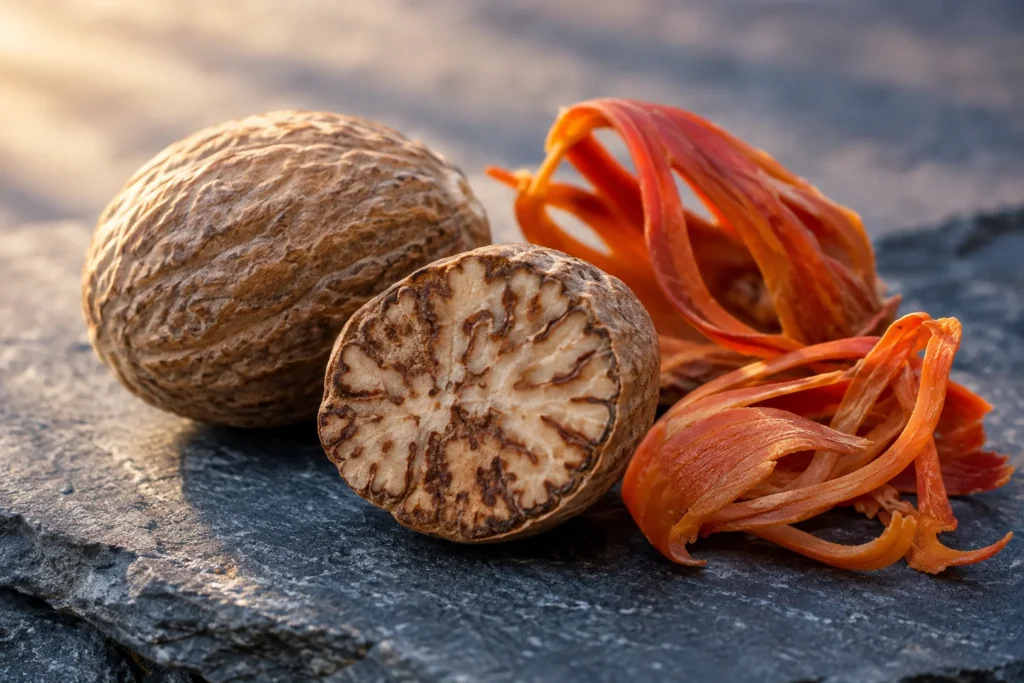 Muskatnuss und Macis